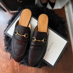 Gucci Princetown Leather Slippers